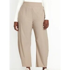 Old Navy Sleek Tech Go Dry Barrel Pant khaki Women SZ XL Active Wear Athlesure